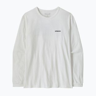 Női hosszú ujjú póló Patagonia P-6 Logo Responsibili-Tee LS fiber white
