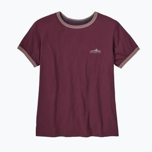 Női póló Patagonia Fitz Roy Foothills Ringer Tee berry fig