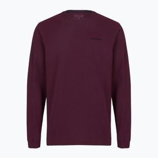 Férfi hosszú ujjú póló Patagonia P-6 Logo Responsibili berry fig
