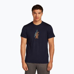 Férfi póló icebreaker Merino 150 Tech Lite Bear Tour midnight navy