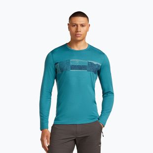 Férfi termoaktív pulóver icebreaker Merino 200 Oasis Crewe Elevation Line topáz