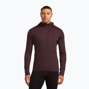 Férfi Icebreaker Merino 200 RealFleece Descender Zip Hoodie java trekking melegítőfelső