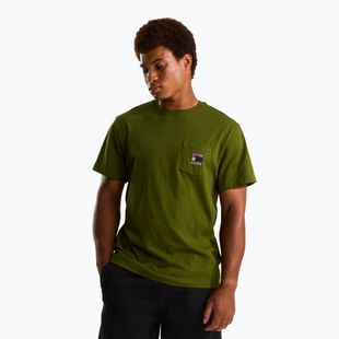 Férfi póló The North Face Mountain Logo Relaxed woodland green