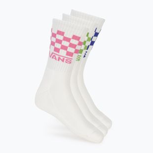 Zoknik Vans Classic Check Crew 3 pairs pink fizz