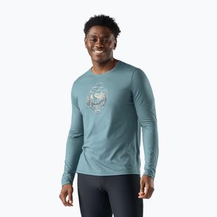 Férfi hosszú ujjú póló Smartwool Wander Valley Active Long Sleeve Graphic Tee dusty tea
