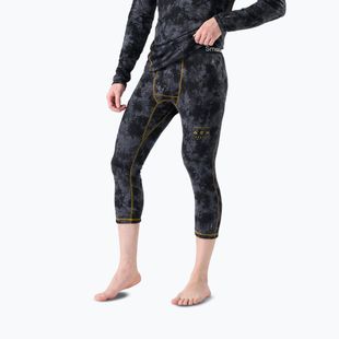 Férfi thermoaktív nadrág Smartwool Classic Thermal Merino Base Layer 3/4 Bottom Boxed black tie dye/hny gold