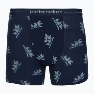 Férfi Termoaktív boxer nadrág Icebreaker Merino 150 Anatomica BearTour AOP Boxers midnight navy