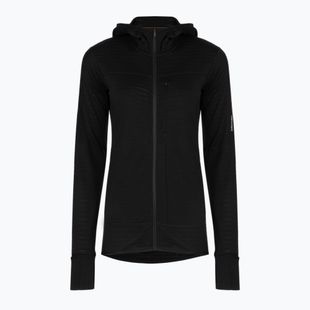 Női túra pulóver Icebreaker Merino 300 Realfleece Descender Zip Hoodie black