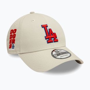 New Era Side Patch 9Forty Los Angeles Dodgers baseball sapka világos bézs színben