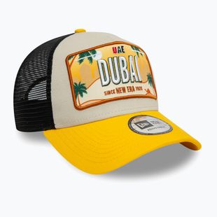 New Era Licence Plate Los Angeles Trucker világos bézs színű baseball sapka