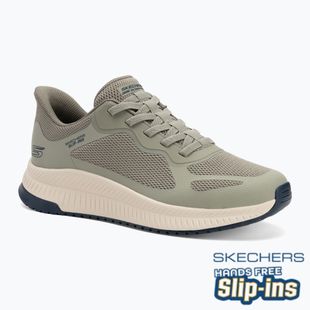 Férfi SKECHERS Bobs Squad 4 oliva színű cipő