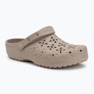 Crocs Classic Floral Cutout Clog flip-flop szürke színű flip-flopok