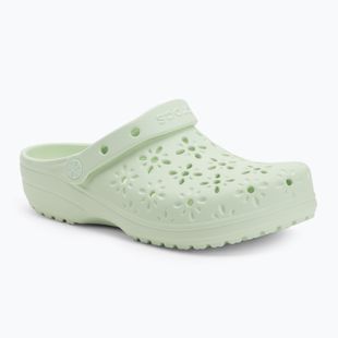 Crocs Classic Floral Cutout Clog flip-flop jade árnyalatú flip-flopok