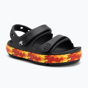 Crocs Crocband Cruiser Flames fekete gyermek szandálok