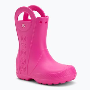 Gyerek gumicsizma Crocs Handle It Rain Boot Kids Pink Crush