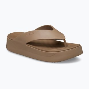 Női flip-flop papucsok Crocs Gateway Platform milk chocolate