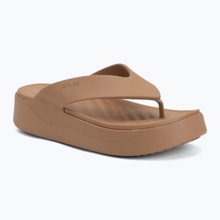 Női flip-flop papucsok Crocs Gateway Platform milk chocolate