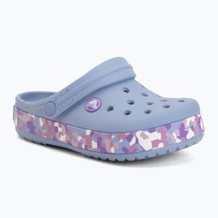 Gyerek papucsok Crocs Crockband Glow Confetti Band blue haze/multi