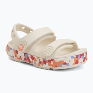 Gyerek szandál Crocs Crocband Cruiser Glow Confetti Band summit white/guava
