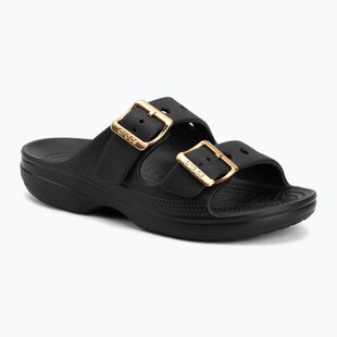 Női papucsok Crocs Saturday Metallic Buckle black