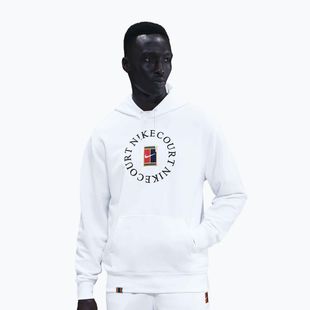 Férfi tenisz pulóver Nike Court Dri-Fit Heritage French Terry Hoodie white/black