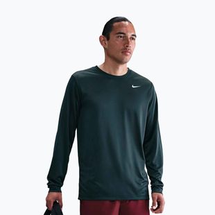 Férfi hosszú ujjú edzőpóló Nike Dri-FIT Legend seaweed/matte silver
