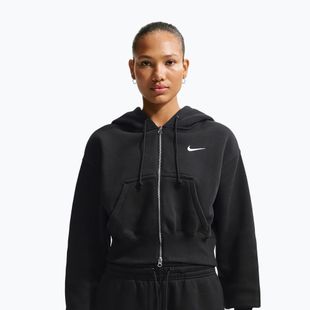 Női pulóver  Nike Sportswear Phoenix Fleece Loose Full-Zip black/sail