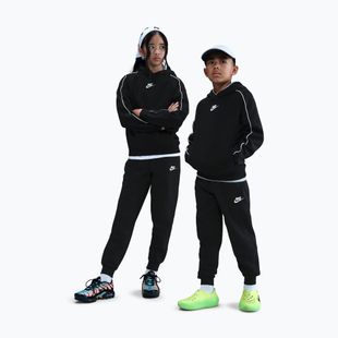 Gyerek melegítő Nike Sportswear Club Fleece Hooded black/black/white/white