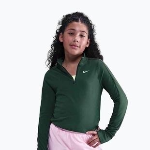 Gyerek hosszú ujjú edzőfelső Nike Dri-Fit 1/4 Zip fir/white