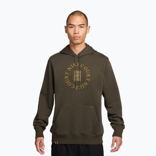 Férfi tenisz pulóver Nike Court Dri-Fit Heritage French Terry Hoodie dark hazel/saffron quartz