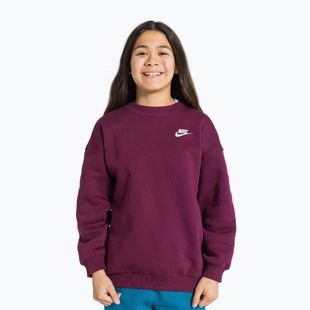 Gyerek pulóver Nike Sportswear Club Fleece burgundy/white