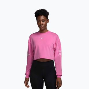 Női edzőpulóver Nike Pro Dri-Fit Loose Crew-Neck playful pink/pink foam/white