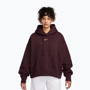 Női pulóver Nike Sportswear Phoenix Fleece Oversized burgundy crush/sail