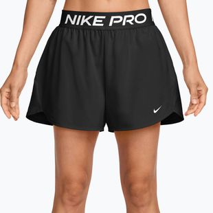 Női edző rövidnadrág Nike Pro Dri-Fit Mid-Rise Brief-Lined 3" black/white