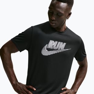 Férfi futópóló Nike Miler Dri-Fit UV black/white