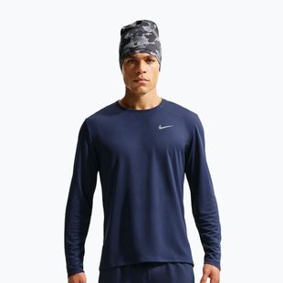 Férfi hosszú ujjú futópóló Nike Miler Dri-Fit UV midnight navy