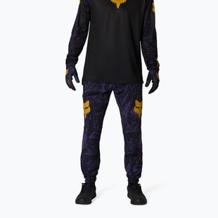 Férfi kerékpáros nadrág Fox Racing Ranger Image Print plum