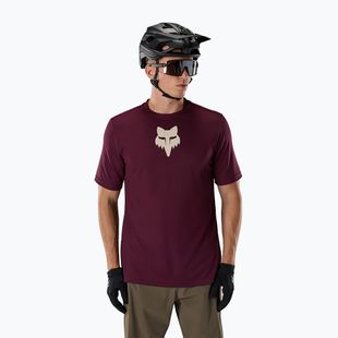 Férfi kerékpáros mez Fox Racing Ranger Fox Head SS dark maroon