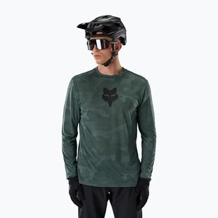 Férfi kerékpáros hosszú ujjú póló Fox Racing Ranger Tru Dri sage