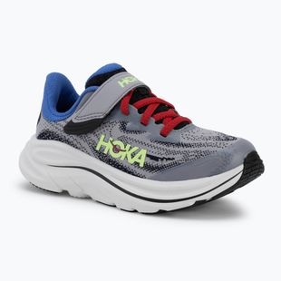 Gyermek futócipők HOKA Clifton 10 foggy grey/black