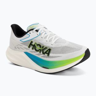 Futócipők HOKA Rocket X 3 frost/electric lime