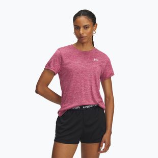 Női edzőpóló Under Armour Tech Twist fuchsia dusk/white