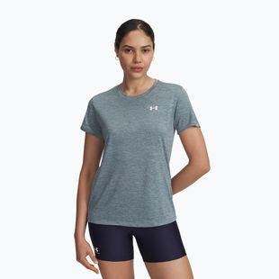 Női edzőpóló Under Armour Tech Twist jasper blue/white