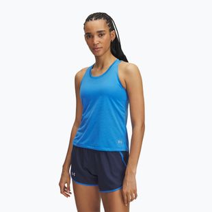 Női futópóló Under Armour Launch Singlet blue atlantis/reflective