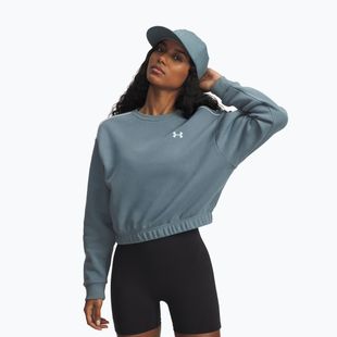 Női pulóver Under Armour Rival Fleece Piped Crew jasper blue/white