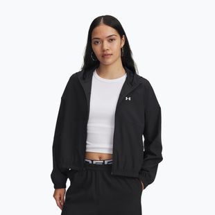 Női dzseki Under Armour Rival Woven Hoody black/black/white