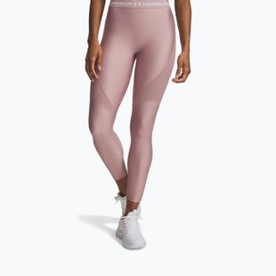 Női leggings Under Armour HeatGear Rib tourmaline pink/tourmaline pink/white