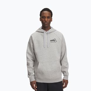 Férfi Under Armour Rival Fleece HBR Logo kapucnis pulóver mod gray light heather/castlerock