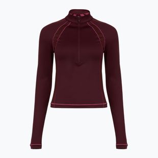 Férfi Under Armour ColdGear Textured 1/2 Zip felső dark maroon/fuchsia dusk/metallic silver