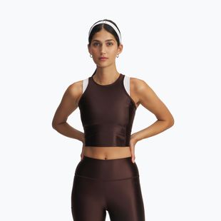 Női edzőtop Under Armour Motion Shine Tank Kona Brown/Black